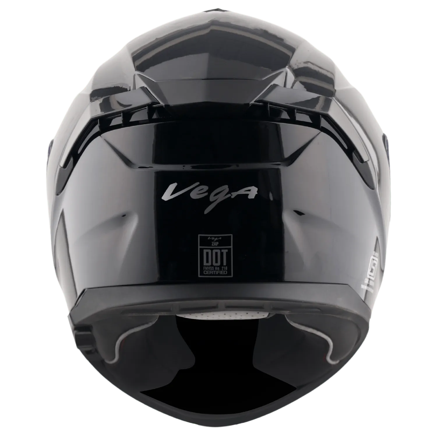VEGA Zap Dx Solid Black Full Face Helmet