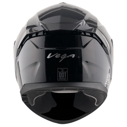 VEGA Zap Dx Solid Black Full Face Helmet