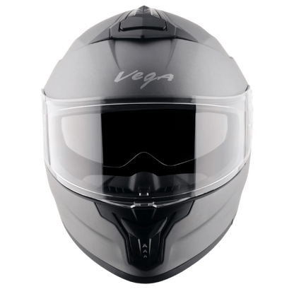 VEGA Zap Dx Solid Dull Athena Grey Full Face Helmet