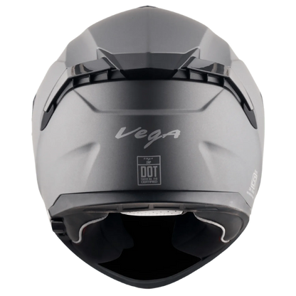 VEGA Zap Dx Solid Dull Athena Grey Full Face Helmet