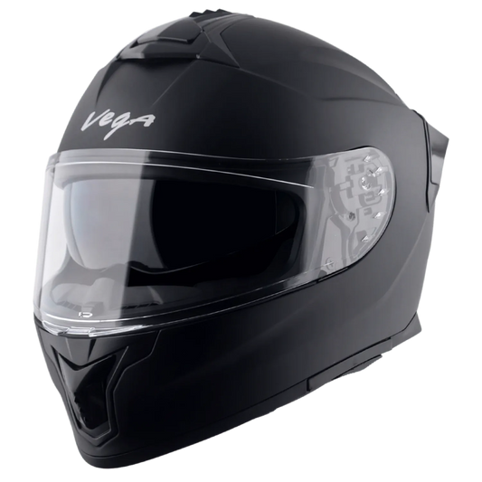 VEGA Zap Dx Solid Dull Black Md Full Face Helmet