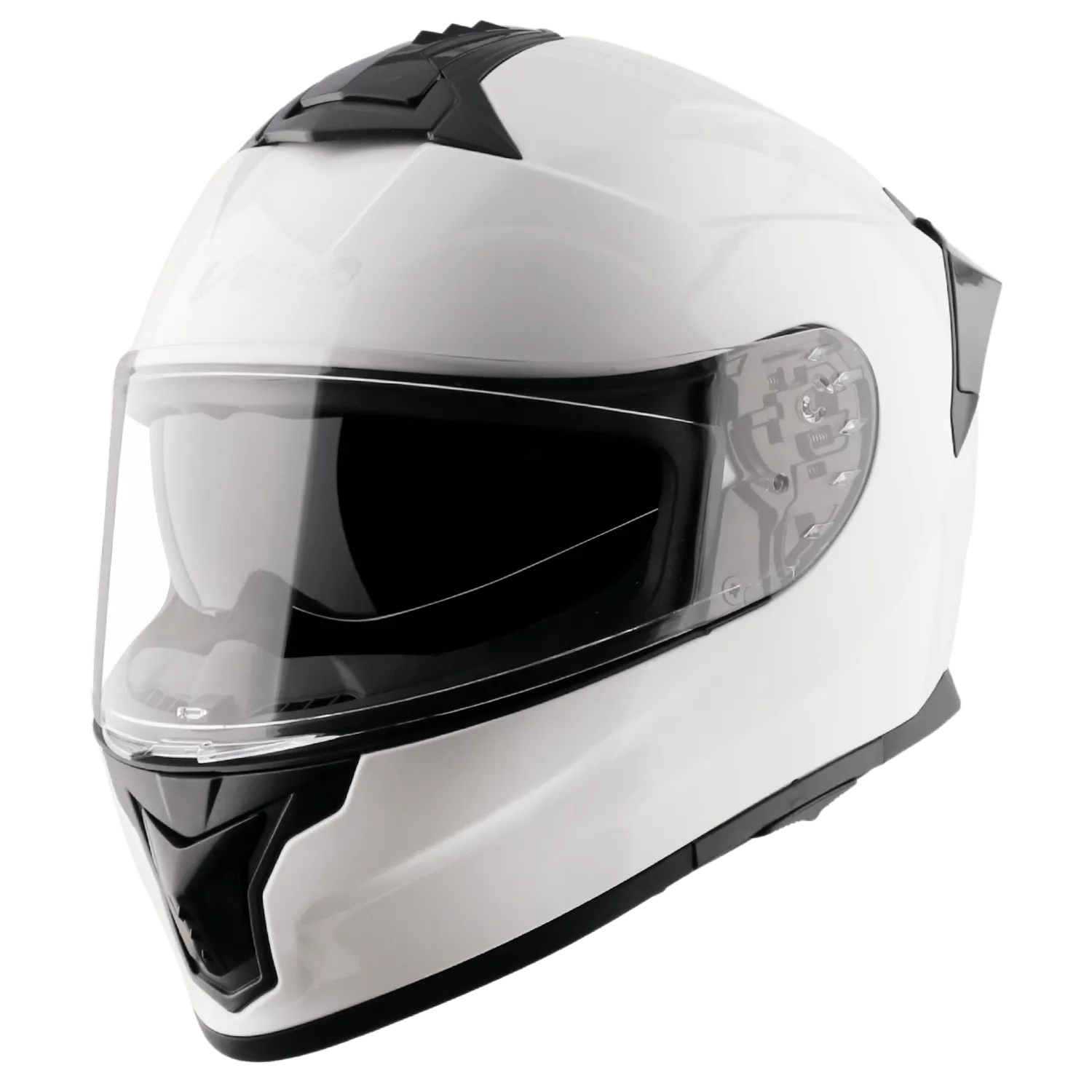 VEGA Zap Dx Solid White Full Face Helmet