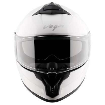 VEGA Zap Dx Solid White Full Face Helmet