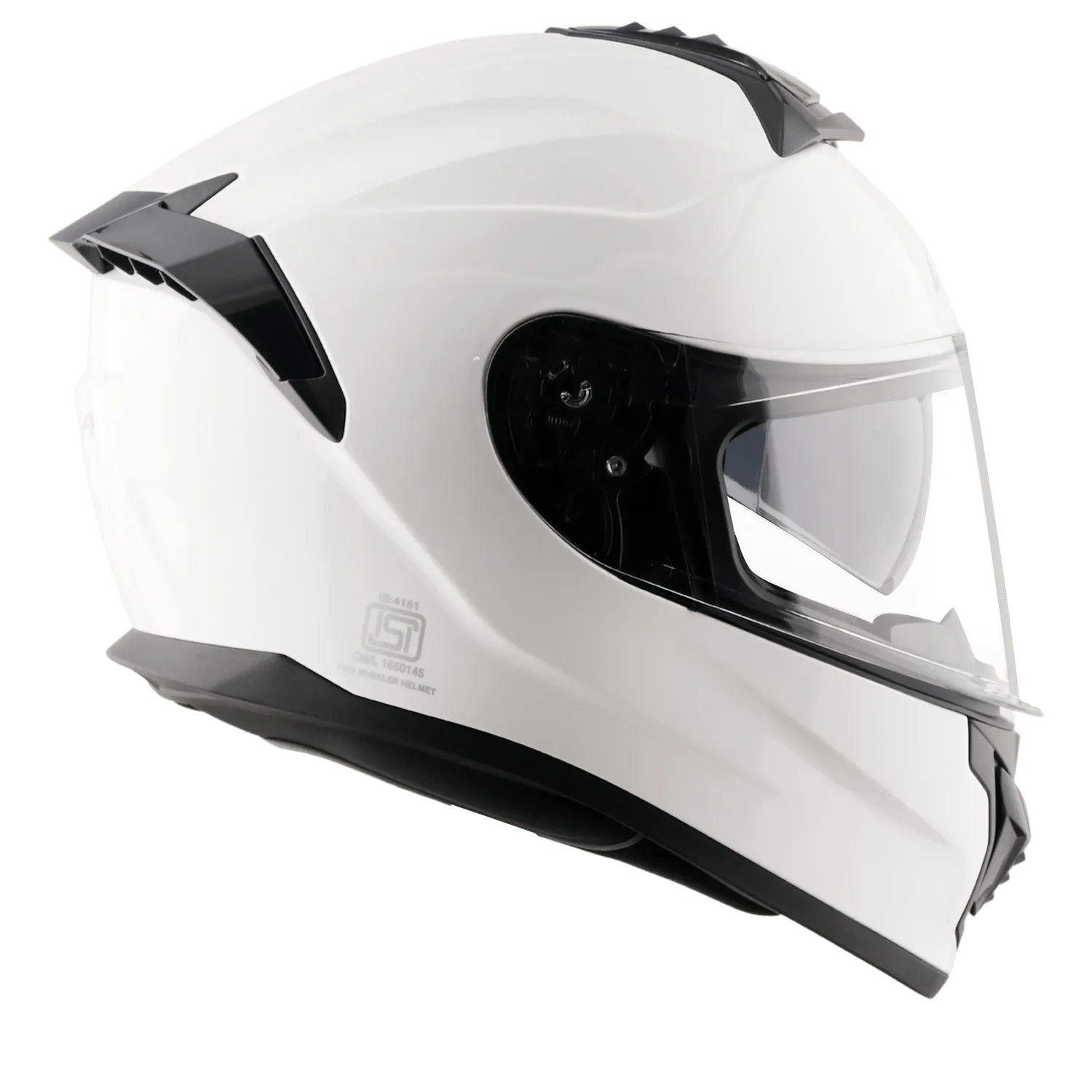 VEGA Zap Dx Solid White Full Face Helmet