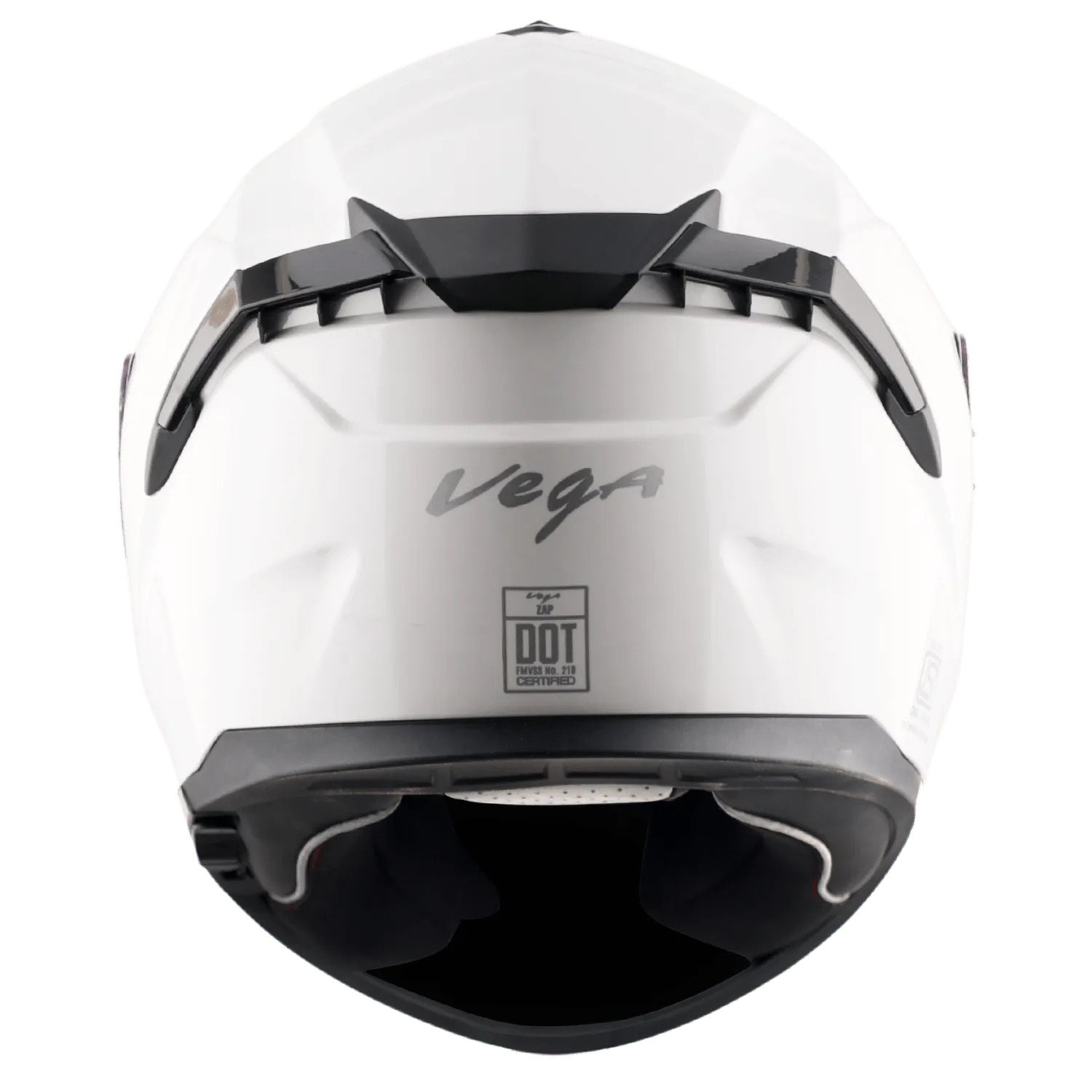 VEGA Zap Dx Solid White Full Face Helmet