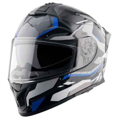 VEGA Zap Dx Volt Black Blue Full Face Helmet