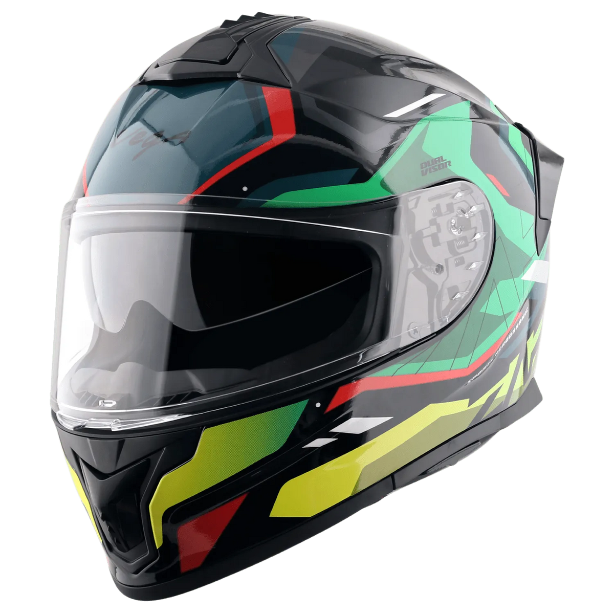 VEGA Zap Dx Volt Black Red Md Full Face Helmet