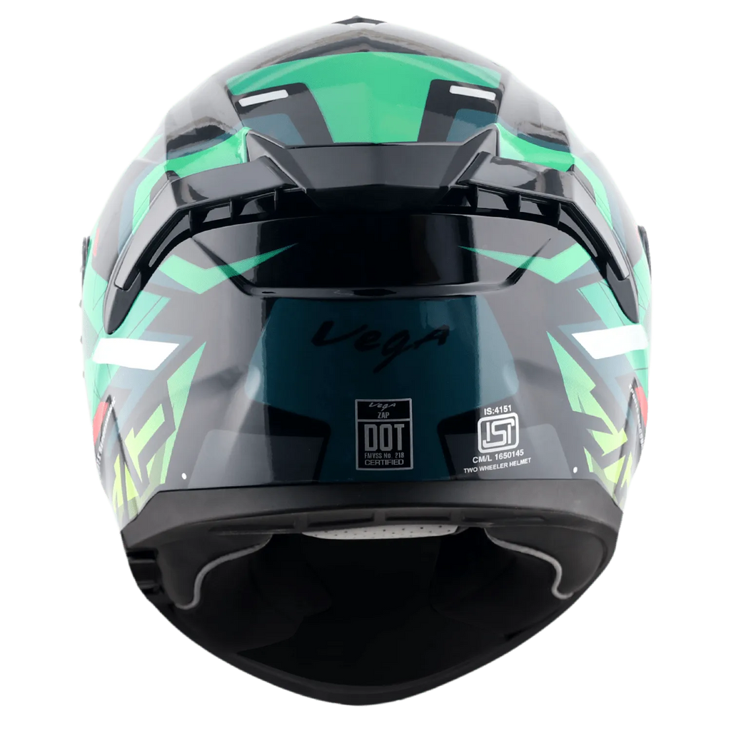 VEGA Zap Dx Volt Black Red Md Full Face Helmet